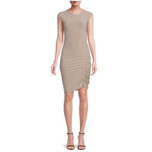 Bebe Olive Green Ruched Front Bodycon Dress Women’s Plus Size 2X - Picture 9 of 9